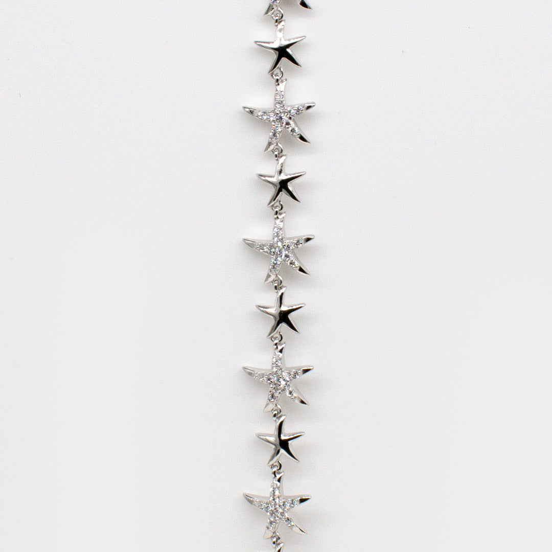 92.5 Sterling Silver Sirena Starfish Bracelet