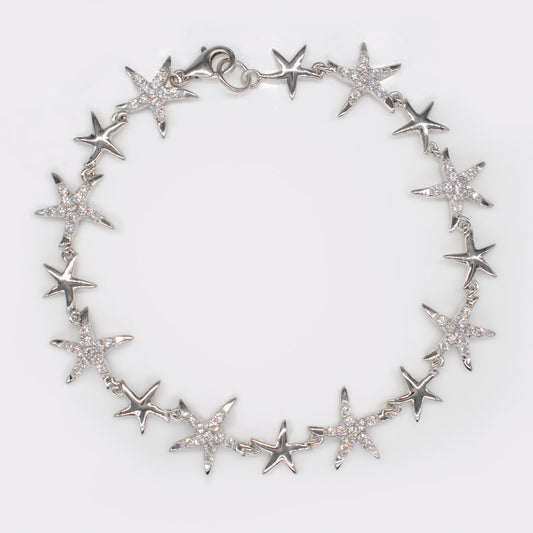 92.5 Sterling Silver Sirena Starfish Bracelet