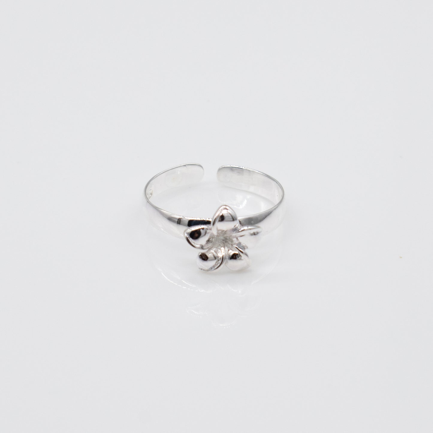 Sterling Silver Single Plumeria Isla Toe Ring