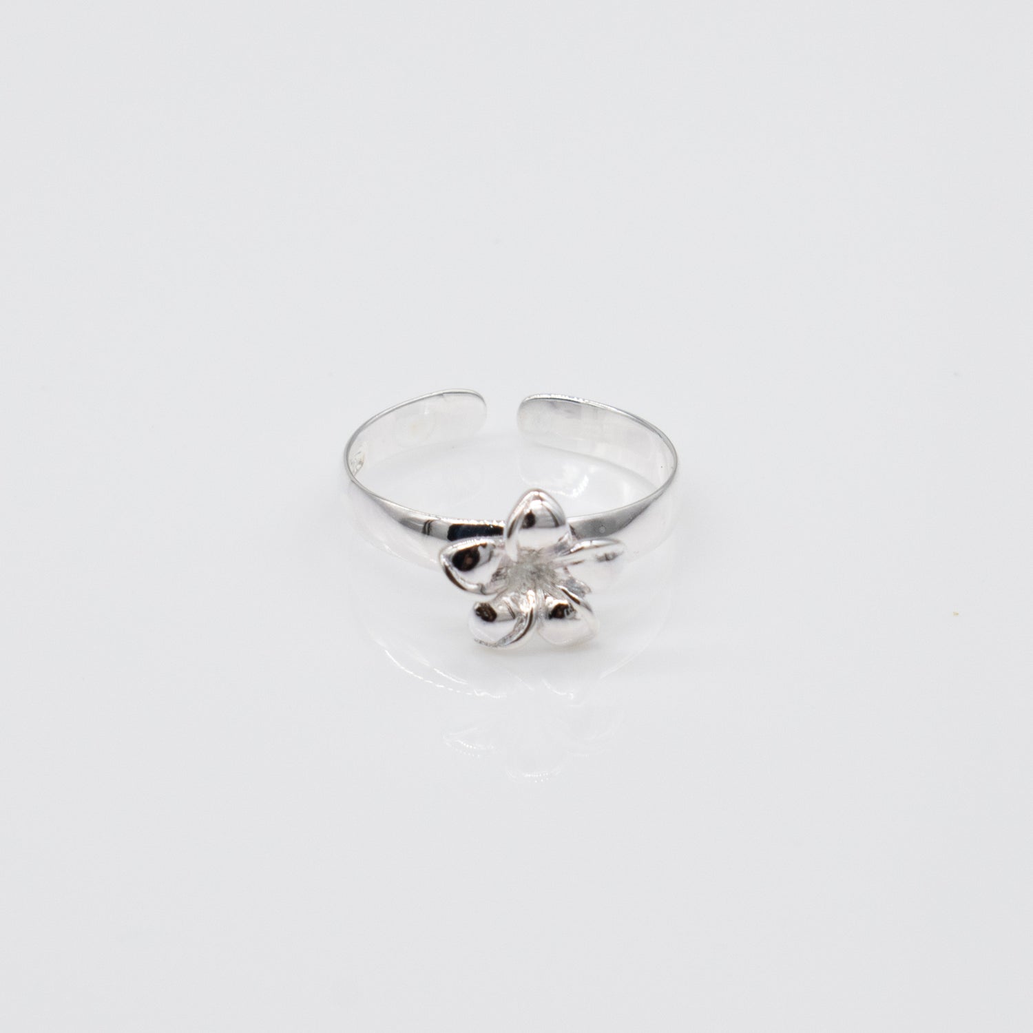 Sterling Silver Single Plumeria Isla Toe Ring