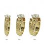 14KT Yellow Gold Asagua French Mount Ring with Cubic Zirconia