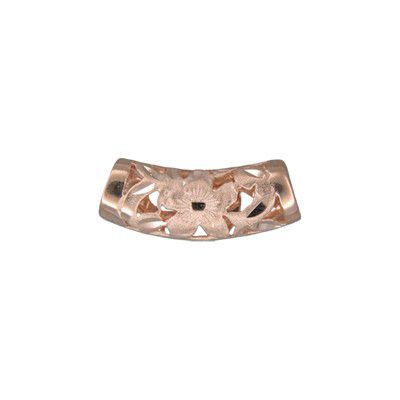 14KT Solid Rose Gold Pika Hand-Carved Curve Pendant