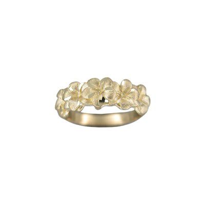 14KT Yellow Gold Kirida 7mm Plumeria Ring