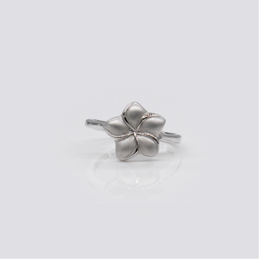 Sterling Silver 15mm Plumeria Tasi Ring