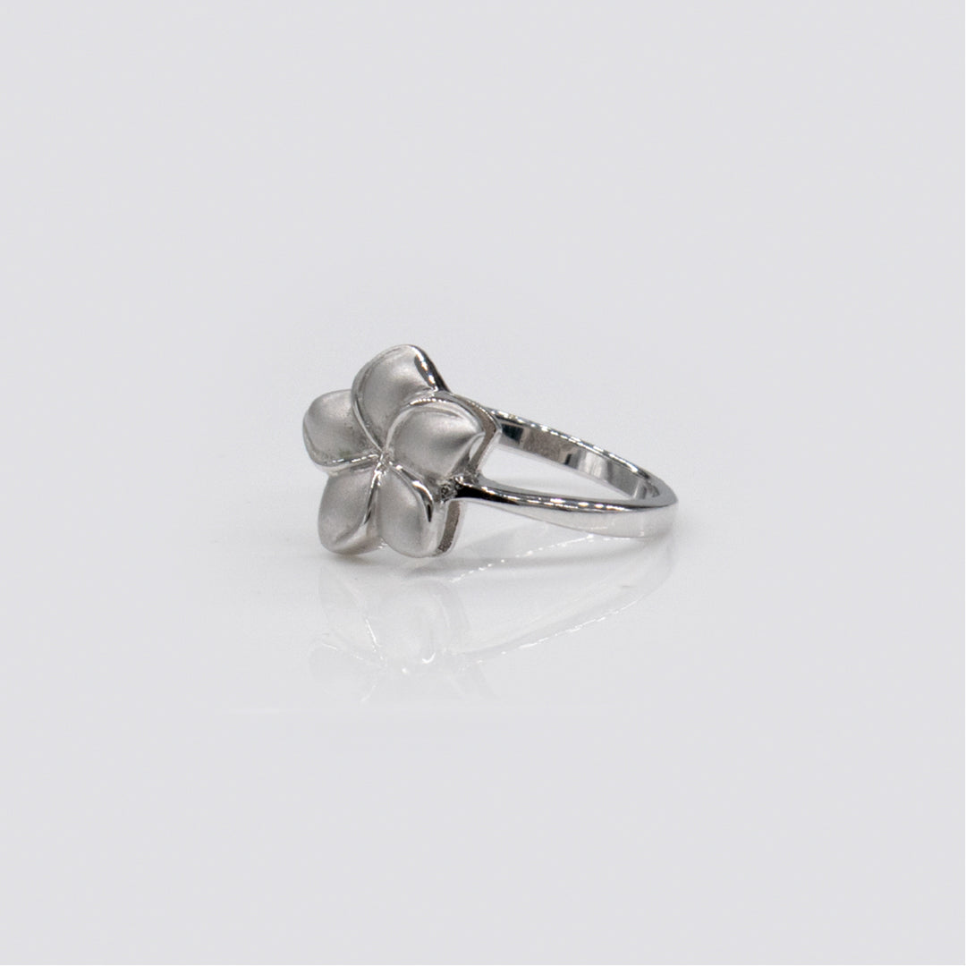 Sterling Silver 15mm Plumeria Tasi Ring