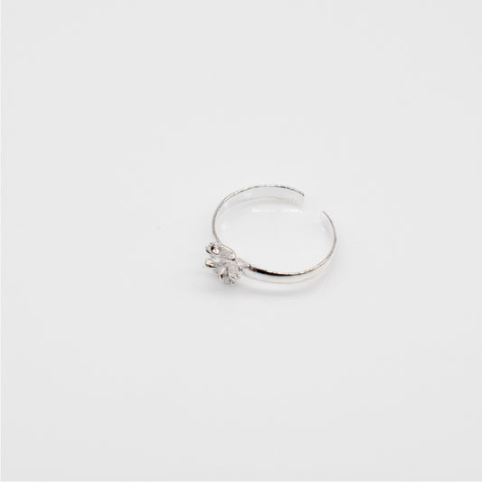 Sterling Silver Single Hibiscus Kamia Toe Ring