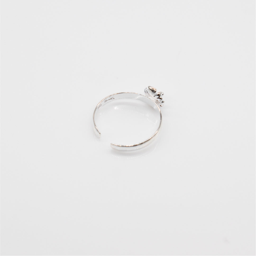 Sterling Silver Single Hibiscus Kamia Toe Ring