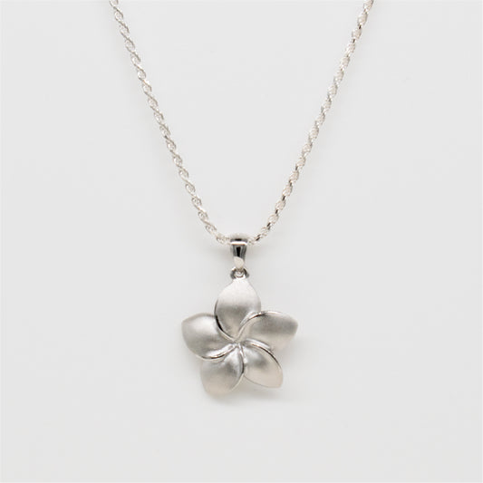 Sterling Silver 22mm Plumeria Tasi Pendant