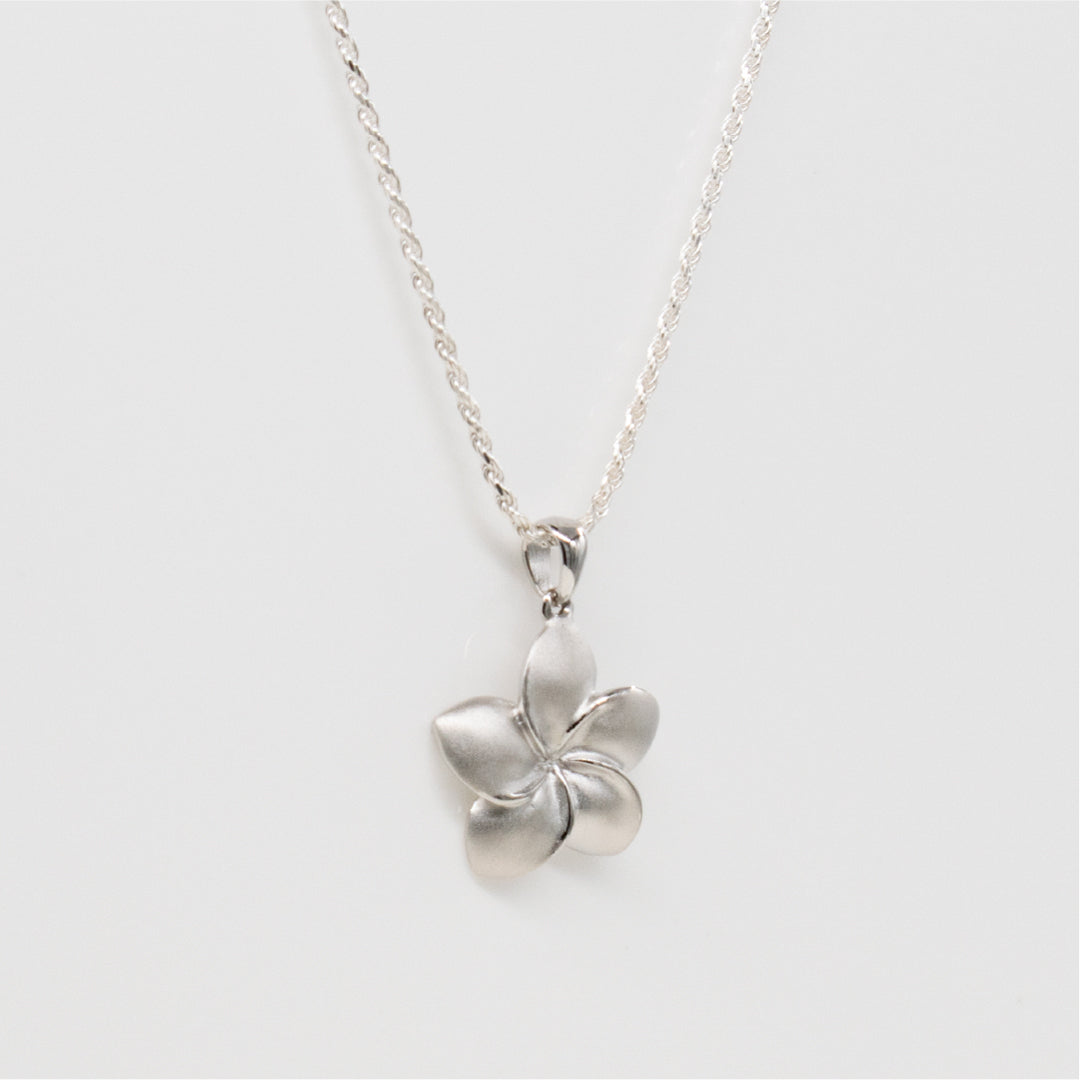 Sterling Silver 22mm Plumeria Tasi Pendant