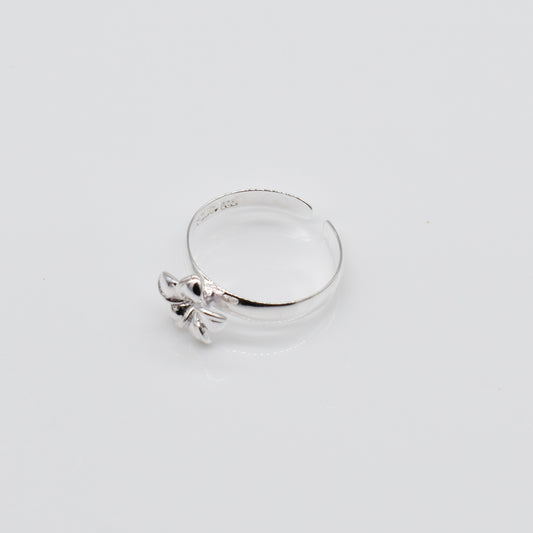 Sterling Silver Single Plumeria Isla Toe Ring