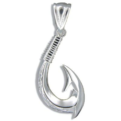 92.5 Sterling Silver Gadao Fish Hook Pendant